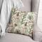Pinecones & Greenery on White Square Throw Pillow